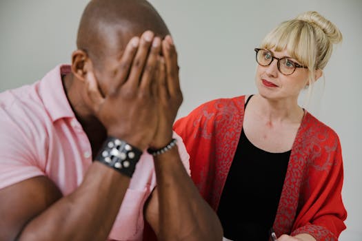 pexels photo 9065234 9065234 A supportive counseling session between a caring mentor and an emotional individual.